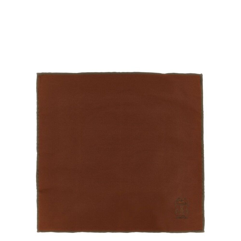 Brunello Cucinelli Brown Silk Men's Scarf